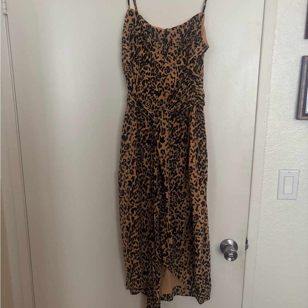 J. Crew Leopard Print Silk Dress